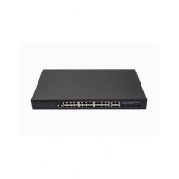 Управляемый L2 PoE коммутатор Gigabit Ethernet на 24 RJ45 PoE + 4 x GE Combo Uplink порта NST NS-SW-24G4G-PL