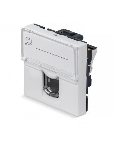 Модуль Keystone Jack RJ-45(8P8C), 180 градусов, категория 6a Cabeus (KJ-RJ45-Cat.6a-180T-FP-L-45) в Хасавюрте Модули Keystone Pintop.ru