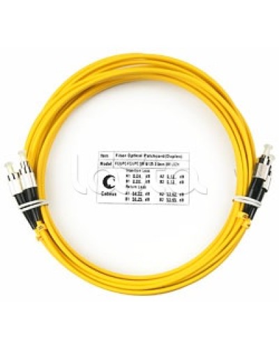 Шнур оптический SM 9/125 duplex LC/LC (10 м) Cabeus FOP(D)-9-LC-LC-10M в Хасавюрте Патч-корды оптические Pintop.ru