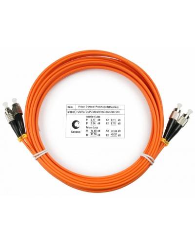 Шнур оптический duplex FC-FC 62,5/125 mm 25м LSZH Cabeus FOP-62-FC-FC-25m в Хасавюрте Патч-корды оптические Pintop.ru