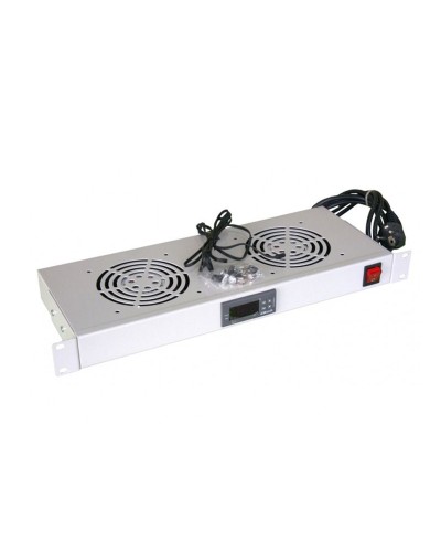 Модуль вентиляторный с термостатом 19 1U с 2-мя вентиляторами REXANT 04-2604 в Хасавюрте Вентиляторные модули Pintop.ru