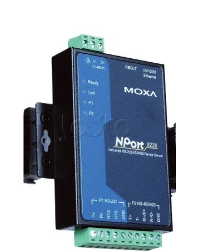 Сервер 2-портовый RS-232 + RS-422/485 в Ethernet Moxa NPort 5230-T в Хасавюрте Дополнительное оборудование для ОПС Pintop.ru