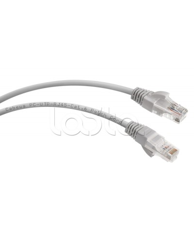 Патч-корд UTP, категория 6, 10 м, неэкранированный, серый Cabeus PC-UTP-RJ45-Cat.6-10m в Хасавюрте Патчкорды (медные) Pintop.ru