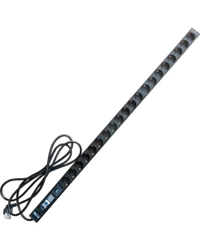 Блок розеток вертикальный 20xSchuko, 250V, 16A, шнур 3 метра, вилка Schuko TWT TWT-PDV-20GS-GP в Хасавюрте Блоки розеток Pintop.ru