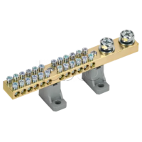 Шина N "ноль" на двух угл. изол. 200А ШНИ-10х18-24-L2-С IEK (YNN30-24-C2-K03)