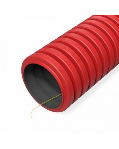 Труба гофрированная двустенная ПНД гибкая тип 450 (SN29) с/з красная d40 мм (20м/уп) Промрукав (PR15.0268) в Хасавюрте Труба гофрированная Pintop.ru