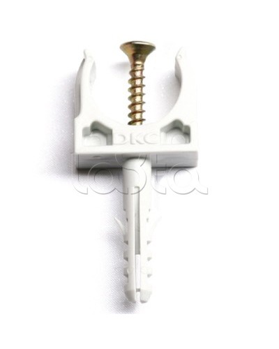 Держатель с защелкой и дюбелем, д.16 мм DKC 51316 в Хасавюрте Держатели, клипсы, скобы Pintop.ru