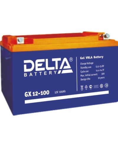 Аккумулятор свинцово-кислотный Delta GX 12-100 в Хасавюрте Электротехническое оборудование Pintop.ru