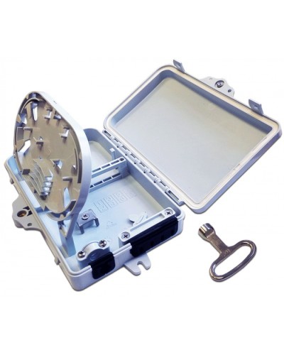 Бокс распределительный настенный на 6 волокон, наружной установки LANMASTER LAN-FDB-FTTH06/OUT в Хасавюрте Кросс оптический Pintop.ru