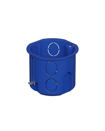 Коробка установочная для г/к D68x62мм с металл. лапками, межцентр 71мм, цвет синий IP20 Экопласт (44665) в Хасавюрте Распределительные коробки Pintop.ru