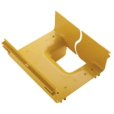 Отвод вертикальный с лотка 240 мм на лоток 120 мм, желтый