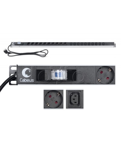 Блок розеток Cabeus PDU-16-10S-10C13-B в Хасавюрте Блоки розеток Pintop.ru