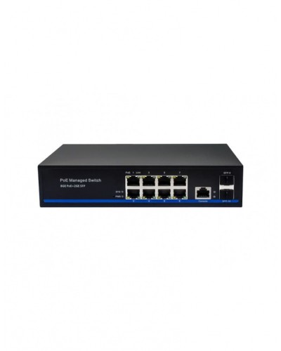 Управляемый L2 PoE коммутатор Gigabit Ethernet на 8 RJ45 PoE + 2 x GE SFP порта NST NS-SW-8G2G-PL в Хасавюрте Коммутаторы Pintop.ru
