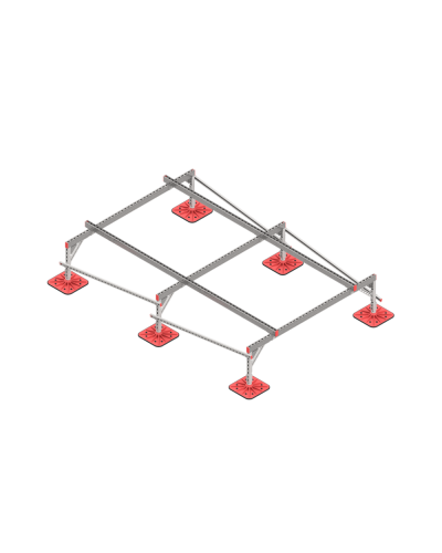 Опорная конструкция для установки оборудования TECHNORAPTOR FOOT 2000х3000 тип 1 КМ-профиль (KM-TR-F-SSEI-2000-3000-1) в Хасавюрте Системы видеонаблюдения Pintop.ru