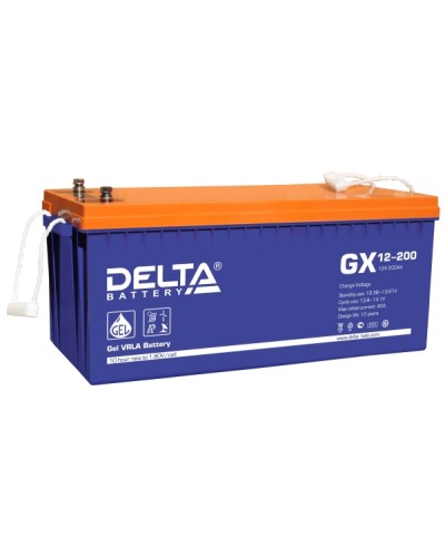 Аккумулятор свинцово-кислотный Delta GX 12-200 в Хасавюрте Электротехническое оборудование Pintop.ru