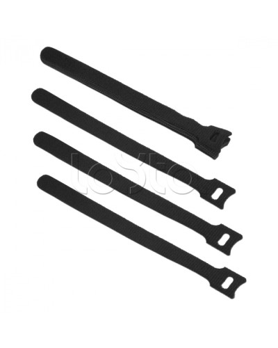 Хомут для кабеля, липучка с мягкой застежкой, 180x14 мм, черный (10 шт.) Cabeus CLAMP-180-BK в Хасавюрте Стяжки-хомуты Pintop.ru