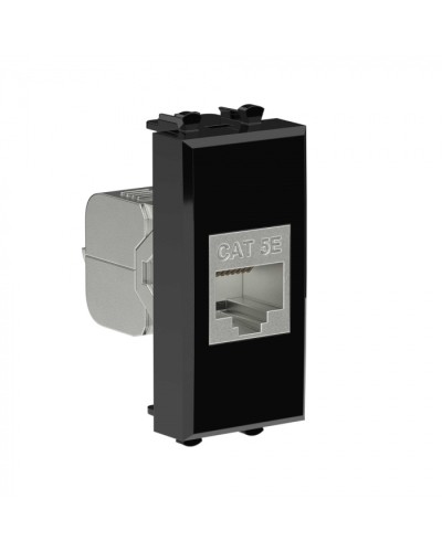 Avanti Компьютерная розетка RJ-45 без шторки модульная, кат.5е экран., Черный квадрат 1модуль DKC (4402761) в Хасавюрте Коннекторы Pintop.ru