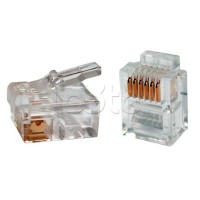 Телефонный разъем RJ-126P6C Hyperline PLUG-6P6C-P-C2-100