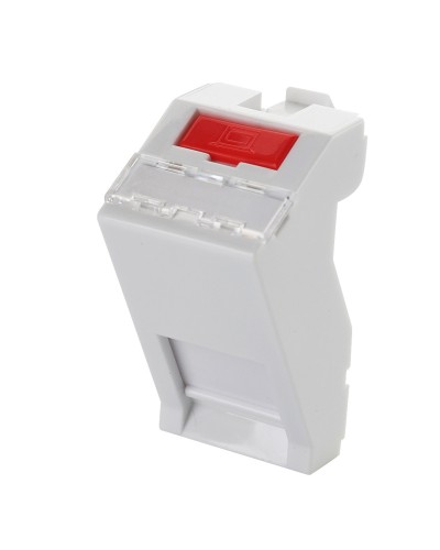 Адаптер 45 × 22,5 мм для 1 модуля Keystone, наклонный, белый Eurolan (16B-45-05WT) в Хасавюрте Модули Keystone Pintop.ru