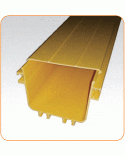 Крышка прямой секция оптического лотка, 100x120 мм, 2 метра, желтая LANMASTER LAN-OT100x120-CVR в Хасавюрте Аксессуары для кабель-канала Pintop.ru