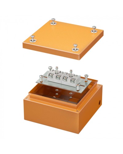 Коробка стальная FS с гладкими стенками и клеммниками IP66,150х150х80мм DKC (FSK30410) в Хасавюрте Распределительные коробки Pintop.ru