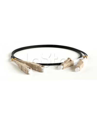 Патч-корд волоконно-оптический Hyperline FC-D2-50-SC/PR-SC/PR-H-3M-LSZH-BK в Хасавюрте Патч-корды оптические Pintop.ru