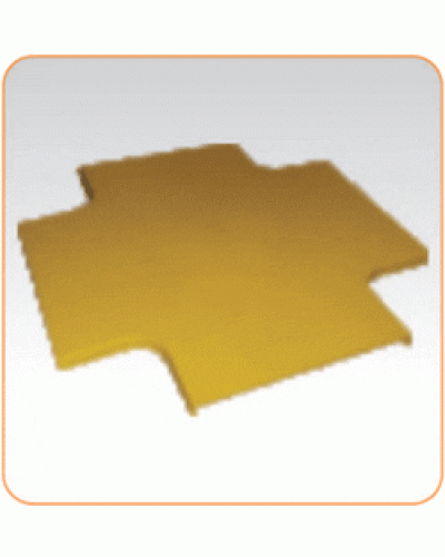 Крышка Х-соединителя оптического лотка 120 мм, желтая LANMASTER LAN-OT240-XTC в Хасавюрте Аксессуары для кабель-канала Pintop.ru