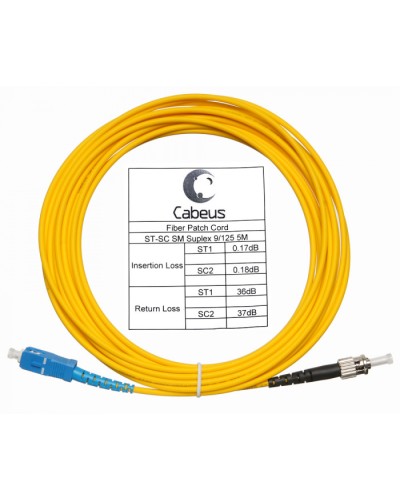 Шнур оптический simplex SC-ST 9/125 sm 25м LSZH Cabeus FOP(s)-9-SC-ST-25m в Хасавюрте Патч-корды оптические Pintop.ru