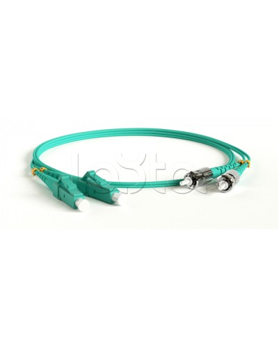 Патч-корд волоконно-оптический Hyperline FC-D2-503-LC/PR-ST/PR-H-3M-LSZH-AQ в Хасавюрте Патч-корды оптические Pintop.ru