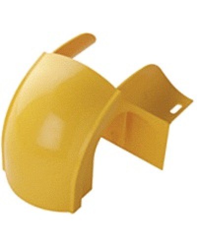 Спуск кабельный под трубу, с крышкой для лотка 120 мм, желтый LANMASTER LAN-OT120-OS в Хасавюрте Аксессуары для кабель-канала Pintop.ru