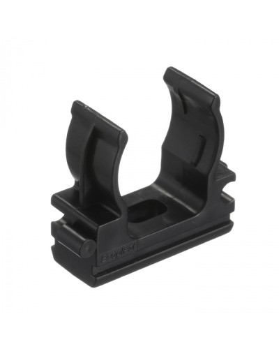 CF20G Держатель (клипса), без галогена, для труб D20мм, цвет чёрный (50 шт/упак) Экопласт (41720-50HF-BL) в Хасавюрте Держатели, клипсы, скобы Pintop.ru