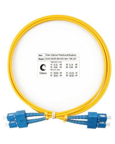 Патч-корд волоконно-оптический SM 9/125 duplex SC/SC LSZH (1,5 м) Cabeus FOP(d)-9-SC-SC-1,5M в Хасавюрте Патч-корды оптические Pintop.ru