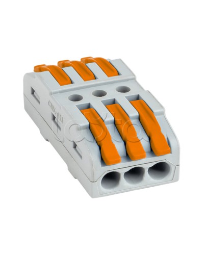 Строительно-монтажная клемма СМК 222-423 проходная 3 полюса 0,08-4мм2 (25шт.) EKF PROxima (plc-smk-423) в Хасавюрте Клеммные колодки Pintop.ru