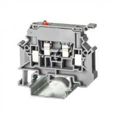 Клемма для предохранителя , винтовой зажим, 2 точки подключения, 4 кв.мм, серая DKC TUR-4-HESILED250