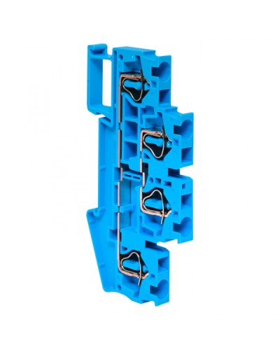 Колодка клеммная пружинная двойная JXB-ST-4 32А синяя EKF (plc-jxb-st-4-4-2-blue) в Хасавюрте Клеммные колодки Pintop.ru