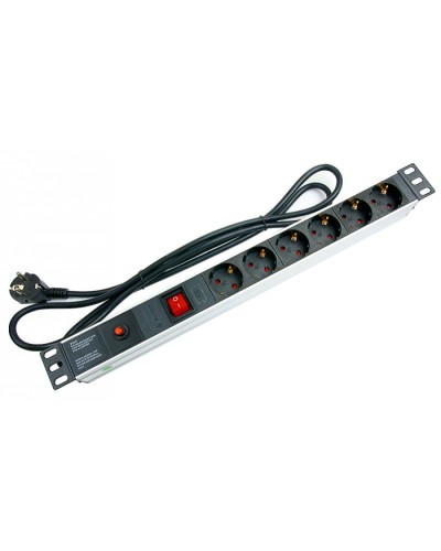 Блок на 6 розеток EU горизонтальный для 19 шкафов Cabeus PDU-6P-F-2EU в Хасавюрте Блоки розеток Pintop.ru