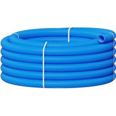 Вентиляционная труба гибкая двустенная для воздуховода (ПНД) D90мм цвет голубой(1шт=50м) Экопласт 803090TR-1