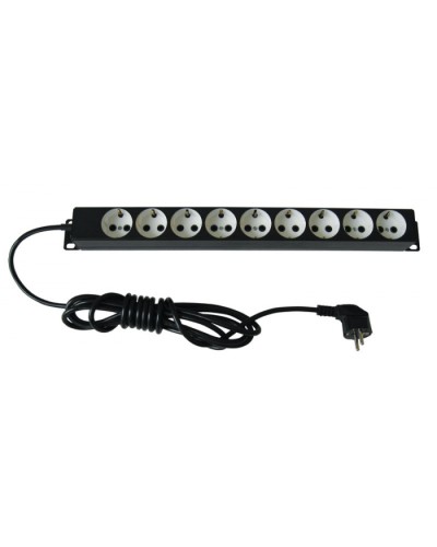 Блок силовых розеток 19 со шнуром (2 м.) без выключателя, 9 розеток ЦМО БР-9П-Ш-9005 в Хасавюрте Блоки розеток Pintop.ru