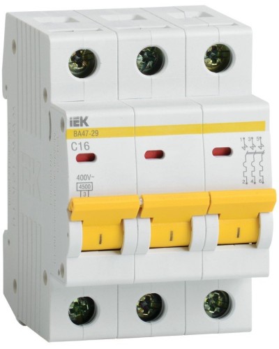 Авт. выкл. ВА47-29 3Р 25А 4,5кА х-ка С GENERICA IEK (MVA25-3-025-C) в Хасавюрте Электротехническое оборудование Pintop.ru