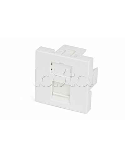 Вставка 45x45 (аналог Mosaic) для 1 модуля формата Keystone Jack, со шторкой Hyperline SIP2-1K-M45-45 в Хасавюрте Модули Keystone Pintop.ru