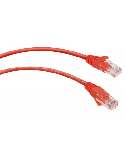 Патч-корд UTP, категория 5e, 0.5 м, неэкранированный, красный Cabeus PC-UTP-RJ45-Cat.5e-0.5m-RD в Хасавюрте Патчкорды (медные) Pintop.ru