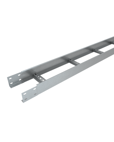 Лоток лестничный 80х400х1,2 L2500 мм Быстрый монтаж HD КМ-профиль (LLS80-400-1.2-2500 HD) в Хасавюрте Кабельные лотки Pintop.ru