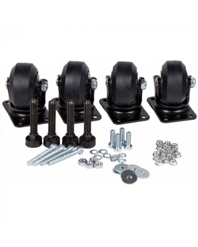 Комплект усиленных роликов и ножек для шкафов DCS LANMASTER (LAN-DC-CB-R+F-SET) в Хасавюрте Аксессуары для стоек и шкафов Pintop.ru