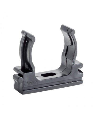 CF32G Держатель (клипса), без галогена, для труб D32мм, цвет чёрный (10шт) Экопласт (41732-10HF-BL) в Хасавюрте Держатели, клипсы, скобы Pintop.ru