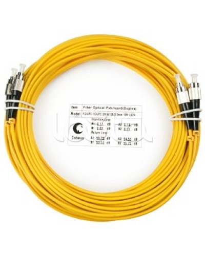 Шнур оптический SM 9/125 duplex FC/FC (10 м) Cabeus FOP(D)-9-FC-FC-10M в Хасавюрте Патч-корды оптические Pintop.ru