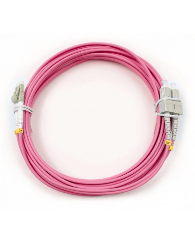 Шнур оптический duplex LC-SC 50/125 mm OM4 5м LSZH Cabeus FOP-50-OM4-LC-SC-5m в Хасавюрте Патч-корды оптические Pintop.ru
