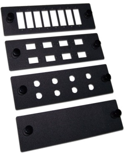 Панель адаптерная на 8 симплексных FC адаптеров, для кроссов LAN-FOBM, черная LANMASTER LAN-APM-8FC в Хасавюрте Аксессуары для стоек и шкафов Pintop.ru