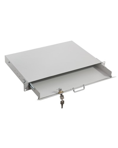 Полка под клавиатуру, выдвижная 1U TLK TLK-KB1-GY в Хасавюрте Полки для шкафов и стоек Pintop.ru