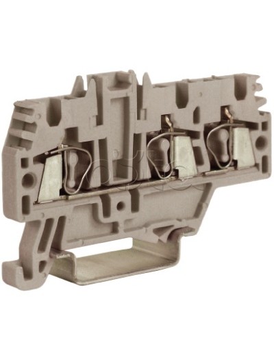 Зажим 2,5 кв.мм серый 1 ввод/2 вывода DKC ZHM510GR в Хасавюрте Держатели, клипсы, скобы Pintop.ru