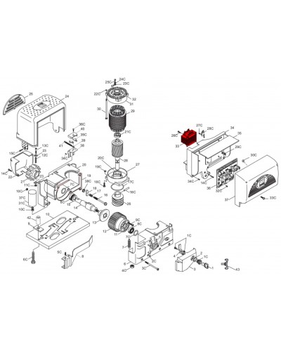 Конденсатор 20 мкФ Came 119RIR277 в Хасавюрте Запчасти для шлагбаумов и автоматики Pintop.ru